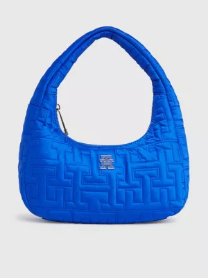 Bolsa Hobo de Ombro Chic com Monograma e Reciclada