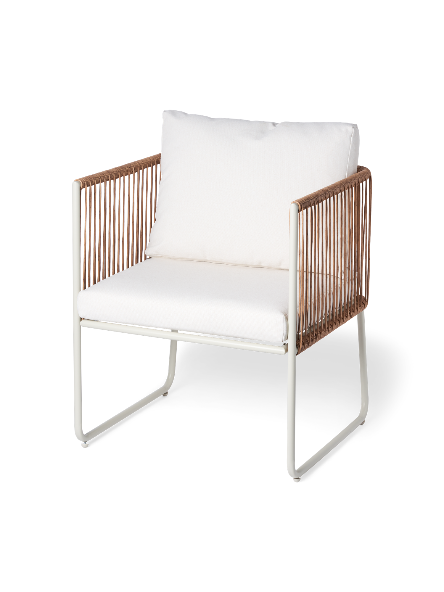 Havestol | Stål/polyethylen/bomuld/polyester. 60 x 55 x 68 cm. | Off White