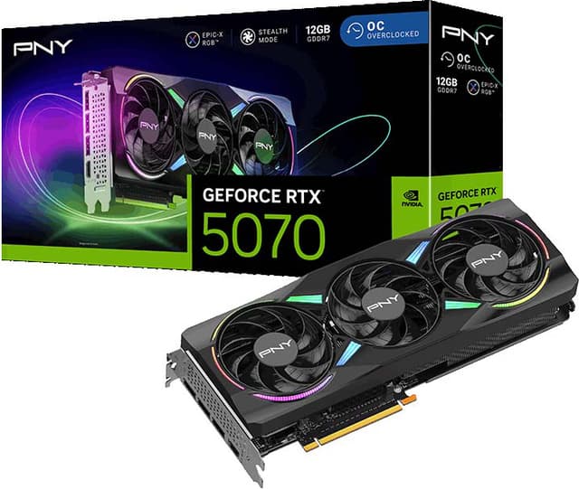 PNY GeForce RTX 5070 12GB ARGB 3X OC grafikkort