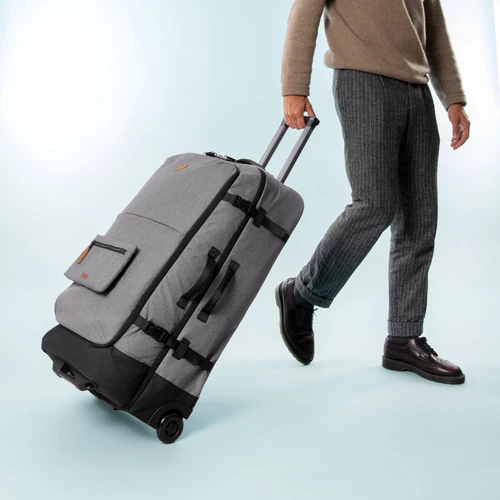 Valise souple 2 roues large Getaria gris