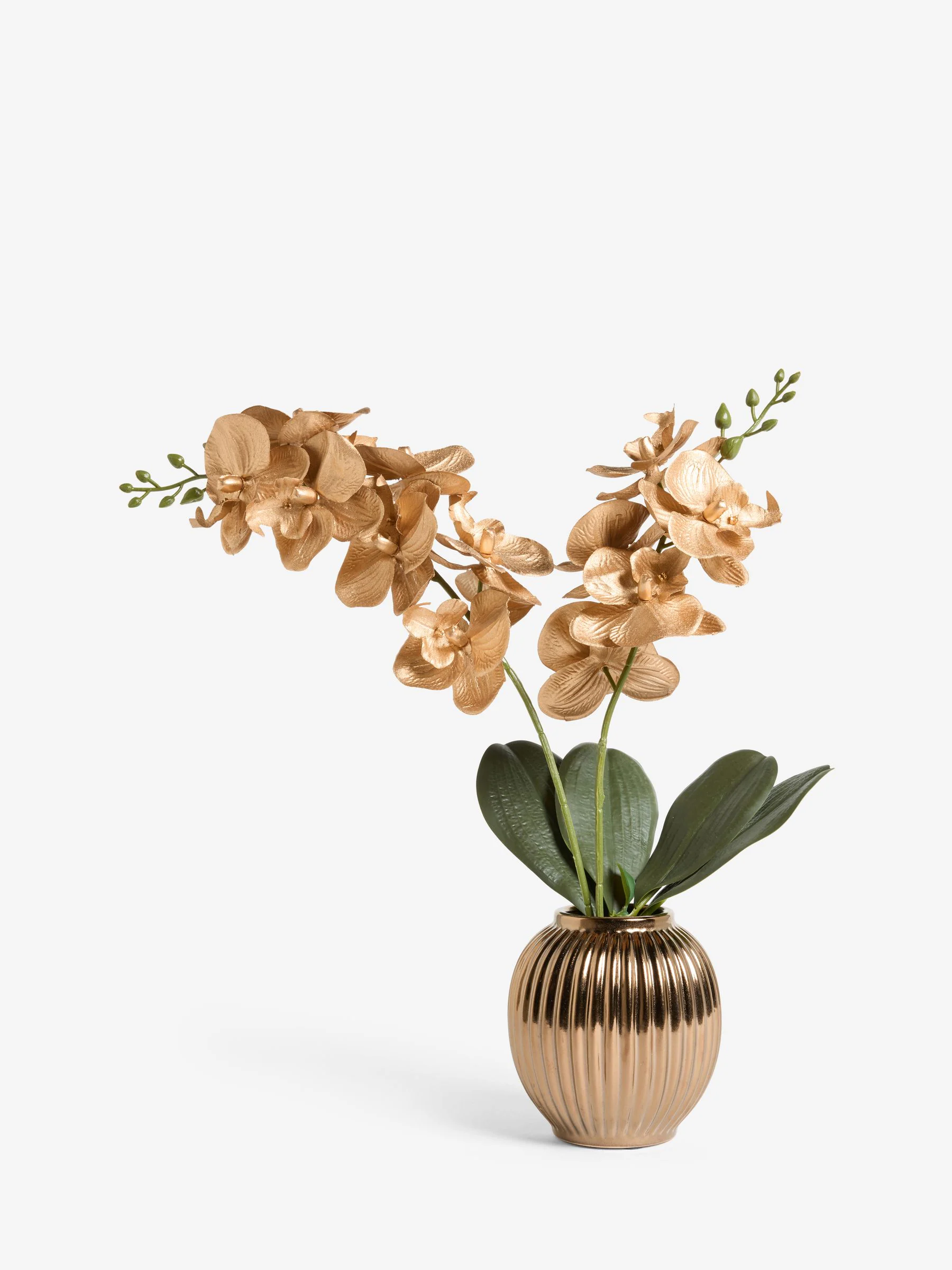 Artificial Orchid In Ceramic Vase