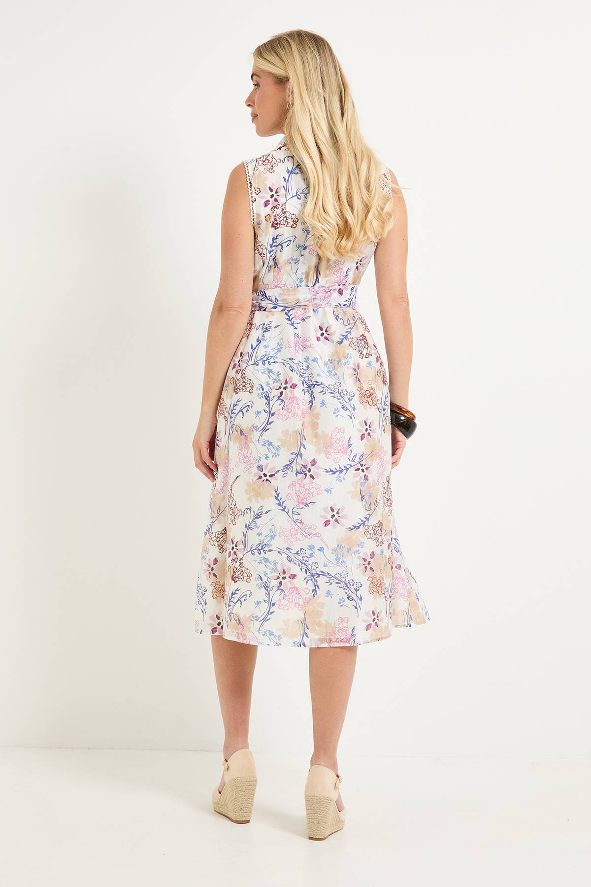Wallis Robe Chemise Sans Manches En Tencel Petite Taille Été