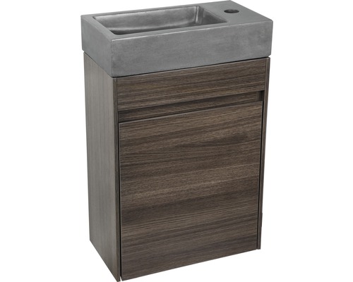 Wastafelmeubel Verschil HURA L BxHxD 39,5 x 52 cm x 21,5 cm Frontkleur eikengrijs