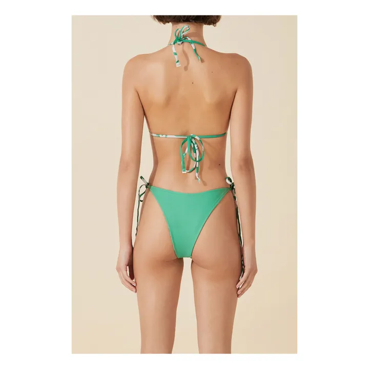Zulu & Zephyr Haut de Maillot Fleuri Reversible | Vert