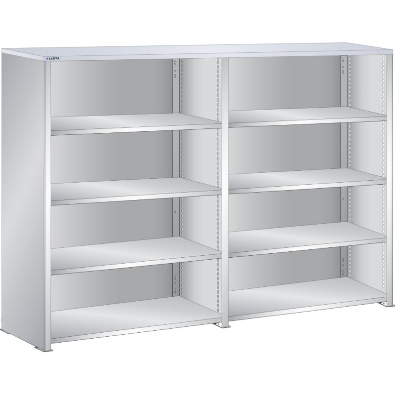 Lista - Rayonnage universel double L 204,7 cm - Plateau en résine synthétique