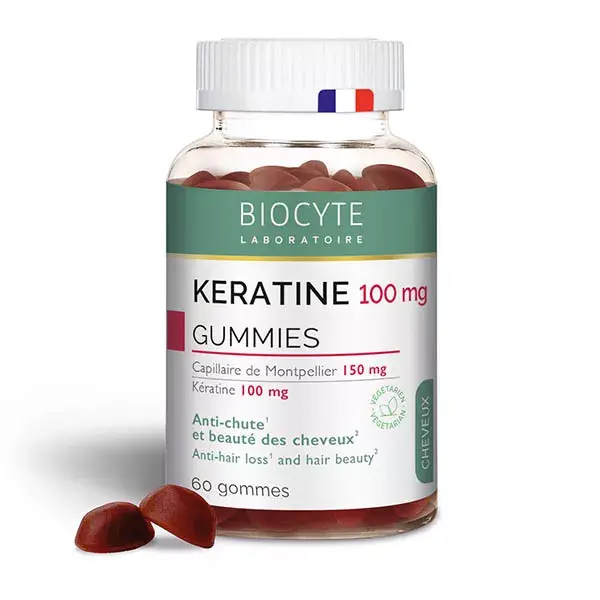 Biocyte Keratin Antiqueda e Beleza Capilar: Queratina, Biotina, 60 Gomas