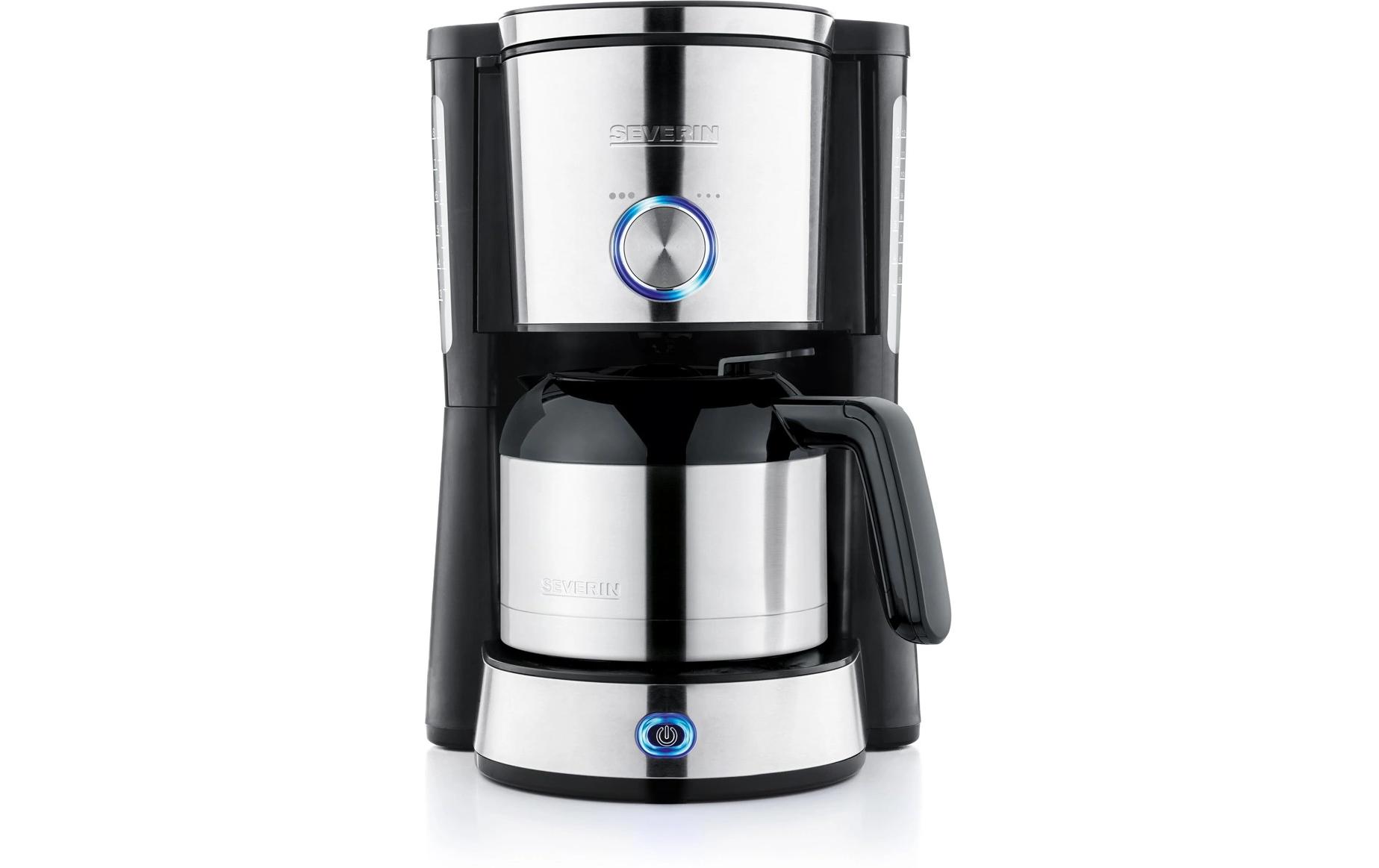Filterkaffeemaschine KA 4845 SchwarzKaffeemaschine mit Edelstahl-Thermokanne