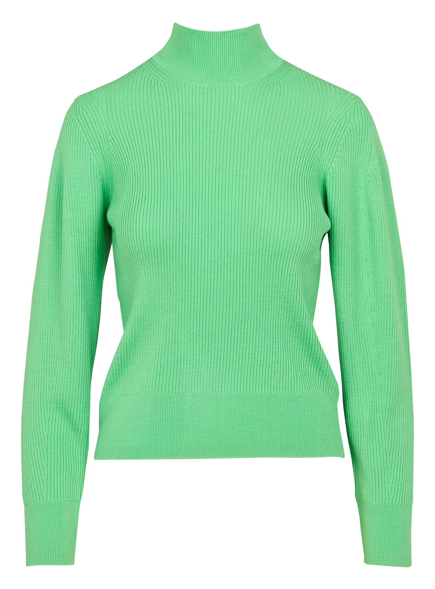 Pull col rond droit en laine | Vert