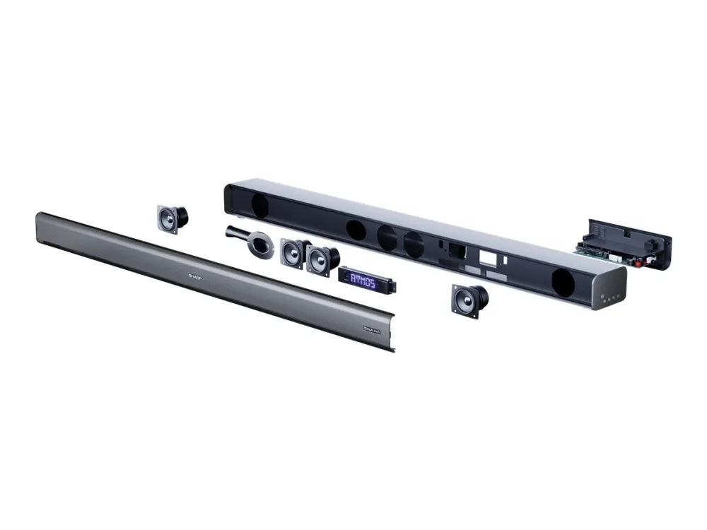 Sharp HT-SBW460 - Lydbarsystem - til hjemmebiograf - 3.1.kanal - trådløs - Bluetooth - 220 Watt (Total) - mat sort
