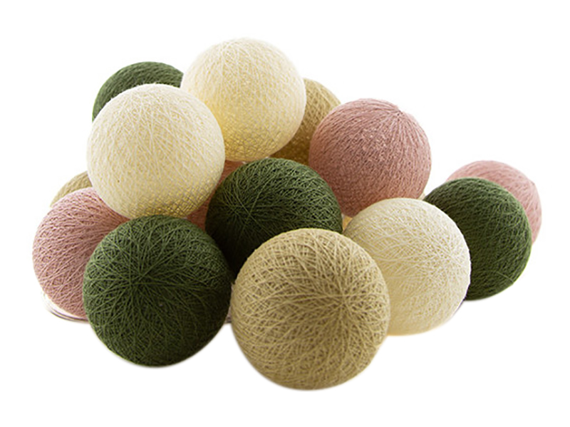 Cotton ball lights outdoor lichtsnoer jardin