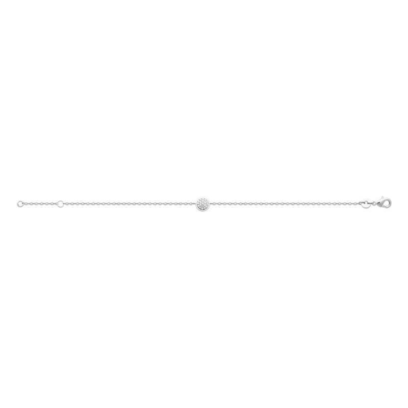 Bracelet Femme - Argent 925 - Oxyde de zirconium - Longueur : 18 cm
