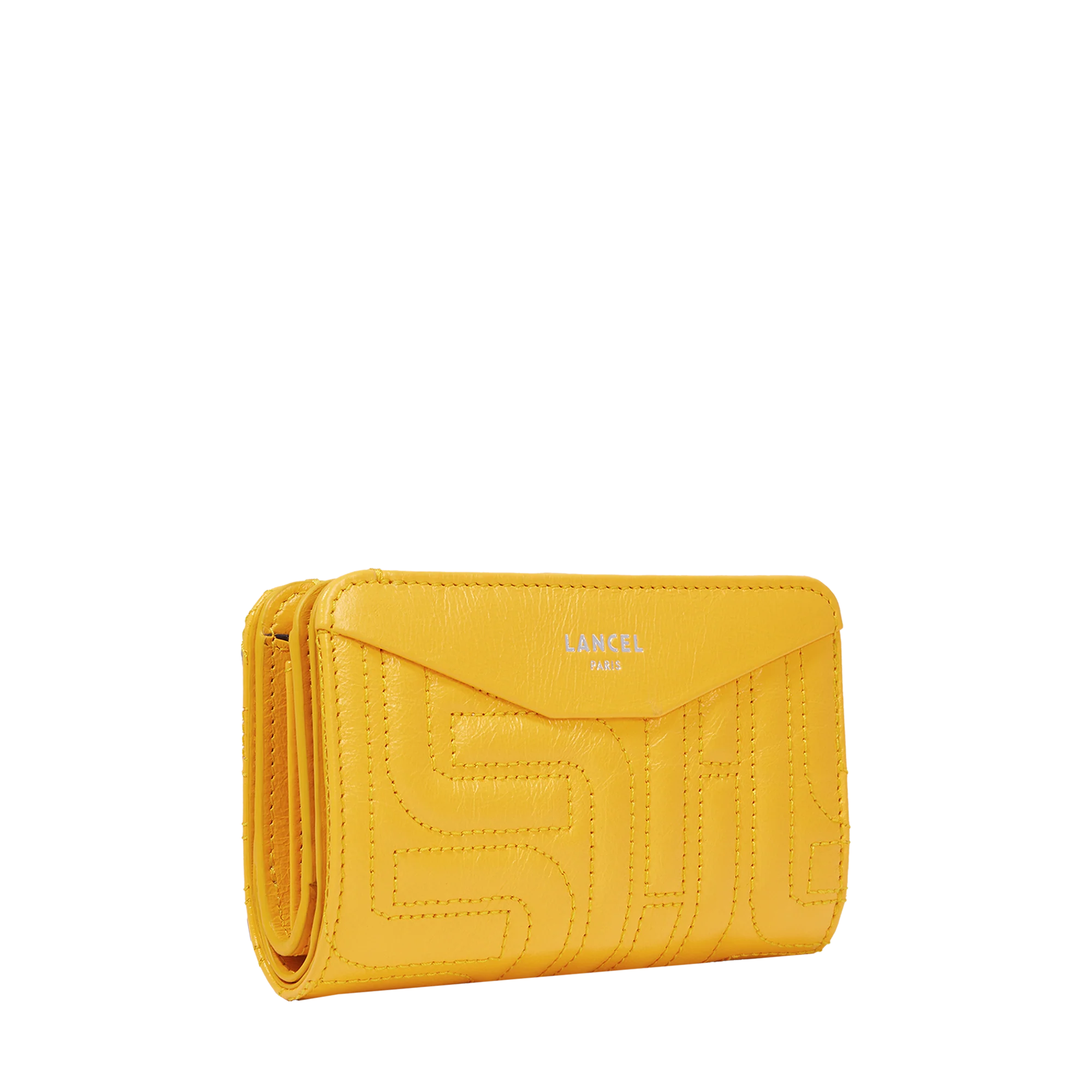 Rectangular zipped compact wallet Midi-Minuit de Lancel-Mangue