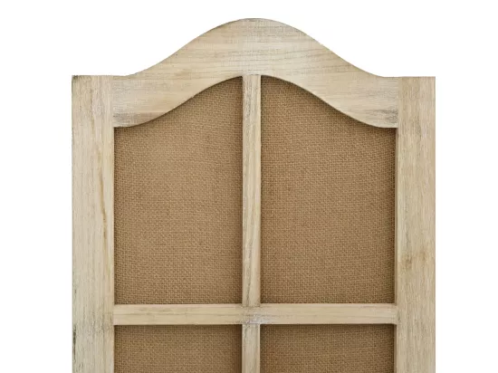 Cloison de séparation 6 panneaux Marron 214x165 cm Tissu