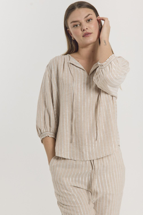 Freequent beige dames blouse