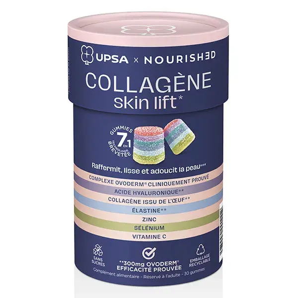UPSA x Nourished Gummies 7 em 1 Collagen SkinLift - Antienvelhecimento - 30 Gomas