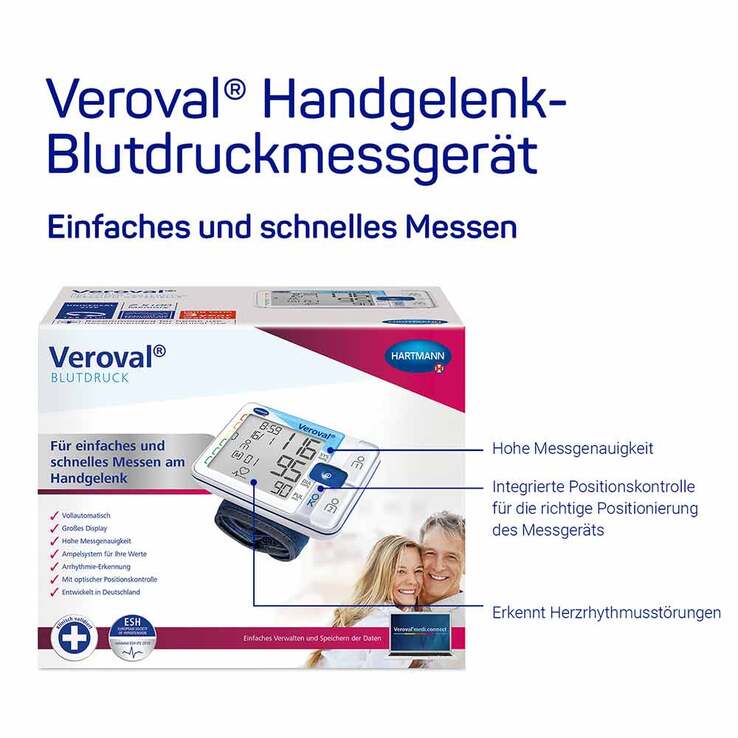 Veroval® Handgelenk-Blutdruckmessgerät, 1 St