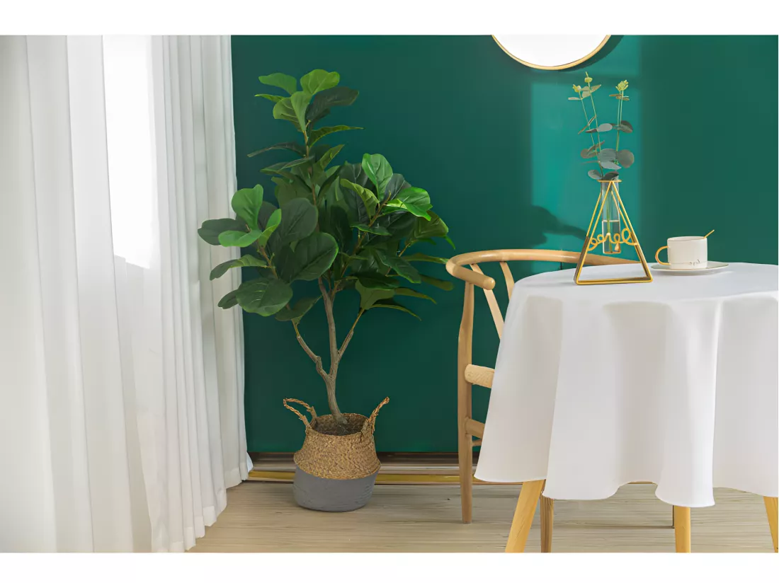 Nappe antitache unie blanche ronde 160 cm