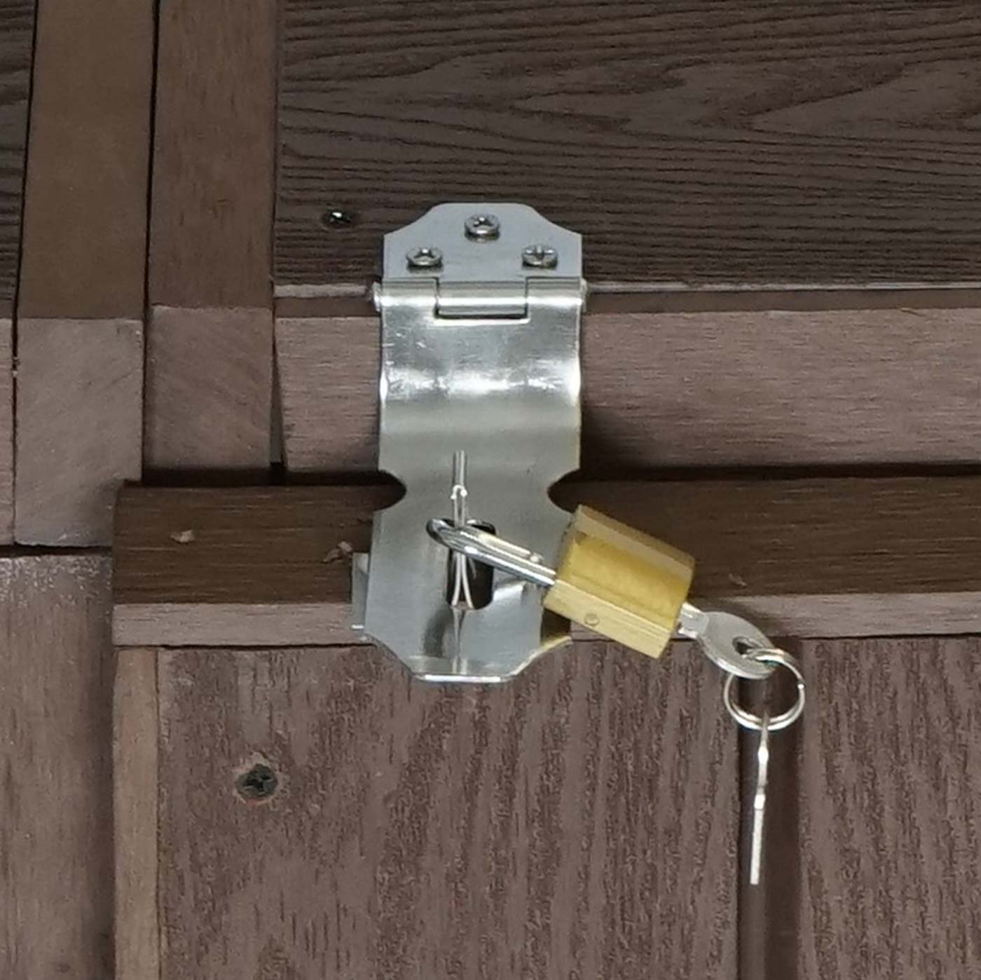1er WPC-Mülltonnenverkleidung Erweiterung MCW-J28, Premium Mülltonnenbox, Metall Holzoptik ~ braun