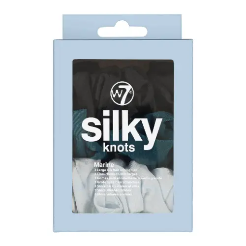 Silky Knots Hair Scrunchies 3 Pack Navy