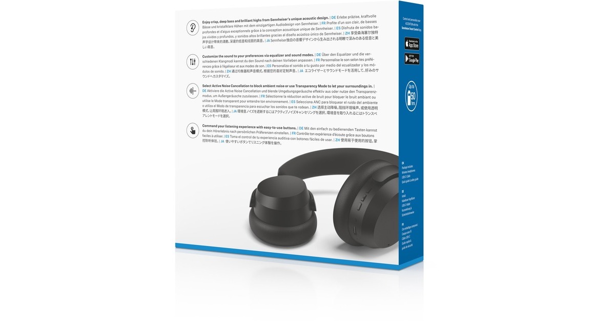 SennheiserACCENTUM Wireless over-ear headset  (Zwart, Bluetooth 5.2, Pc)