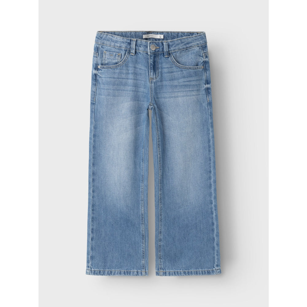 Køb Name It Medium Blue Denim Rose Wide Jeans Noos