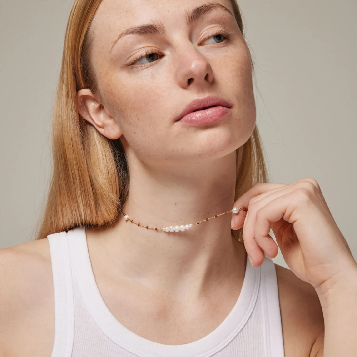 Enamel Lola Carmen Halskæde 18 kt. Forgyldt Sølv N123G