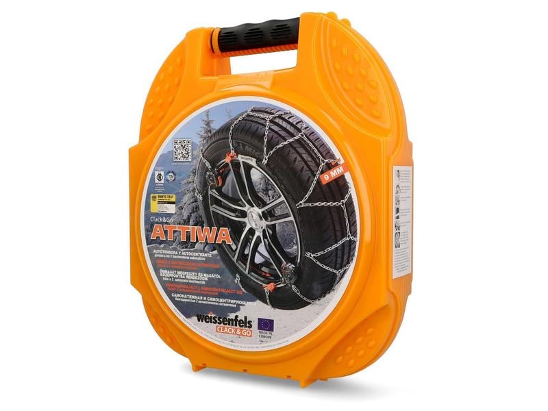 Weissenfels Stahlschneekette Attiwa Clack & Go 10 Schneekette mit zwei automatischen Spannungsvorrichtungen