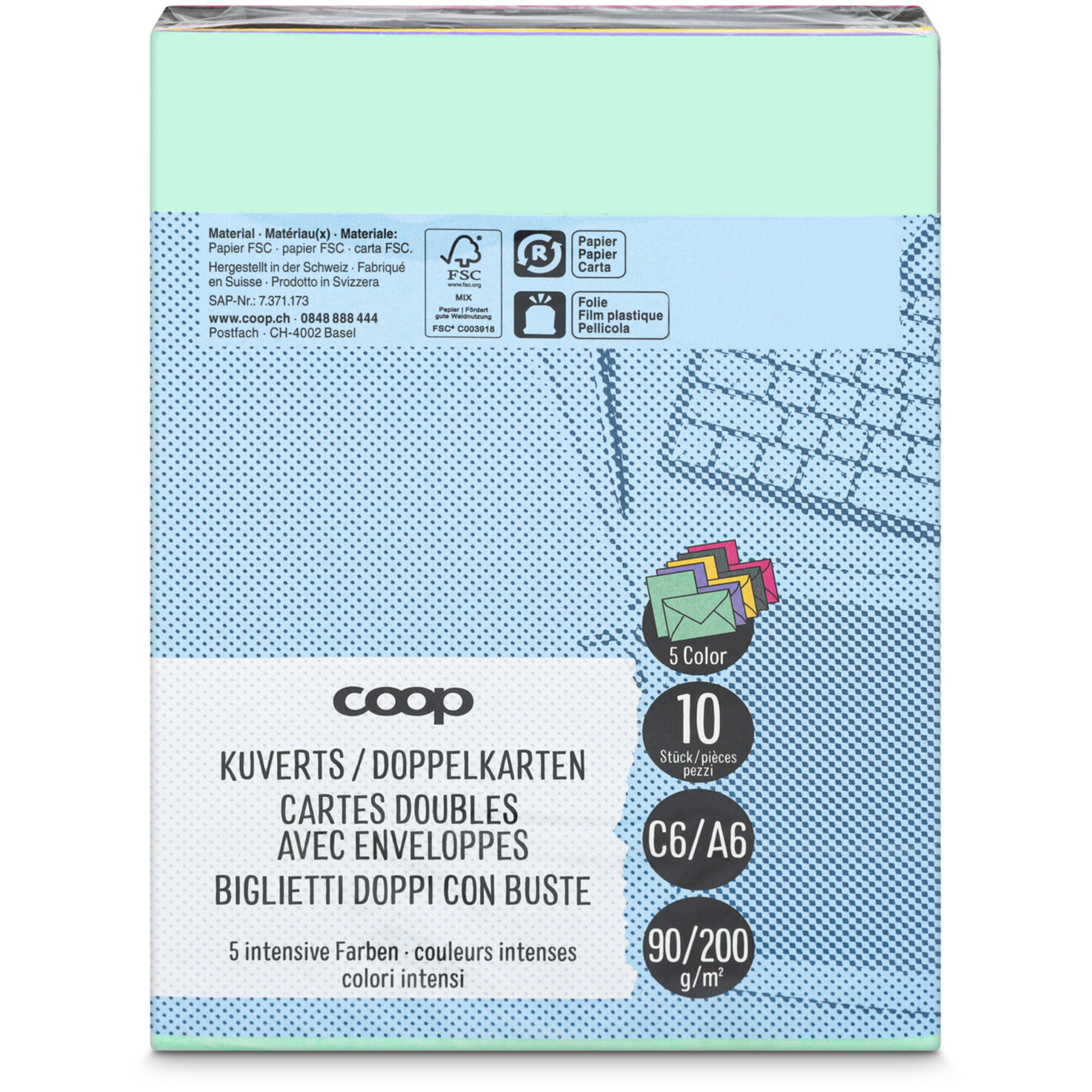 Kuverts/Doppelkarten A6/C6 Intensiv 10 Stück