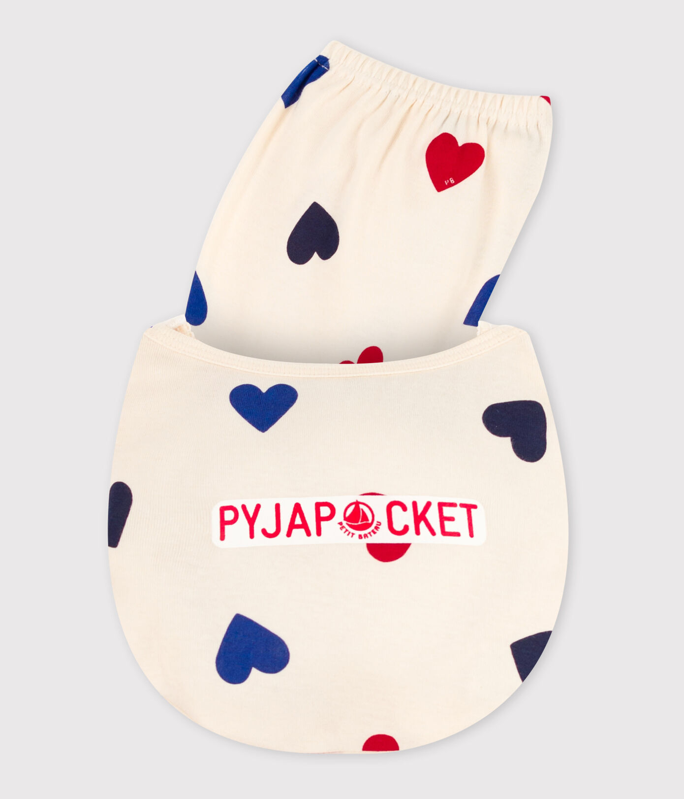 Pyjacourt cœur petite fille en coton
