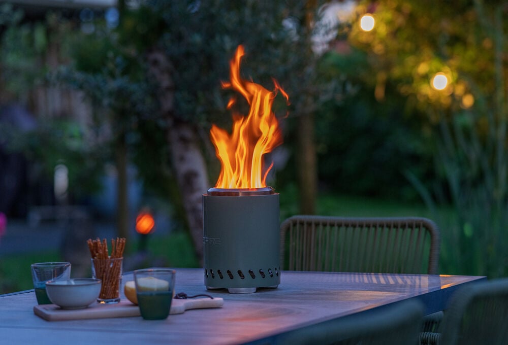 RedFire Volcano Pellet - Tafelhaard S - Rond - Groen - Rvs - 14 cm - S