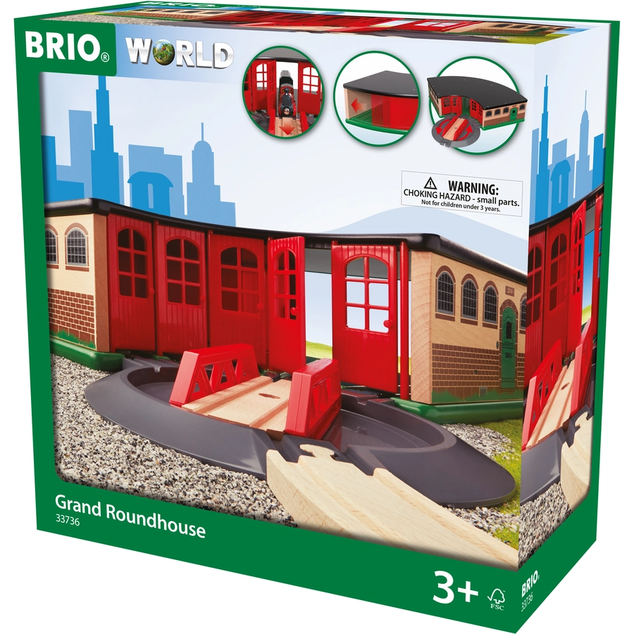 BRIO® WORLD Großer Ringlokschuppen