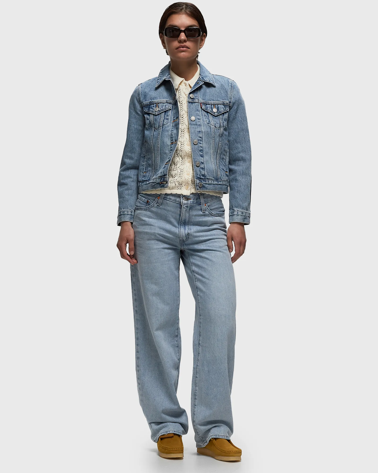 Levis ORIGINAL TRUCKER MED INDIGO - WORN IN
