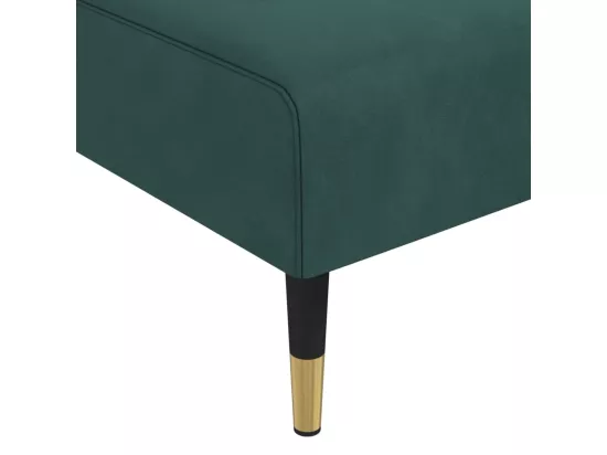 Prolenta Premium - Chaise longue vert foncé velours