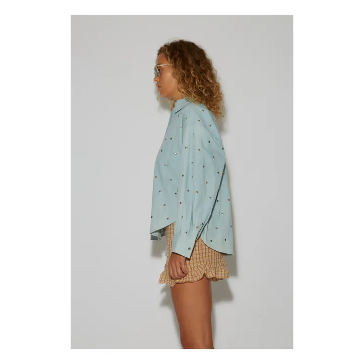 Roseanna Chemise Bijoustuds Punk | Bleu ciel
