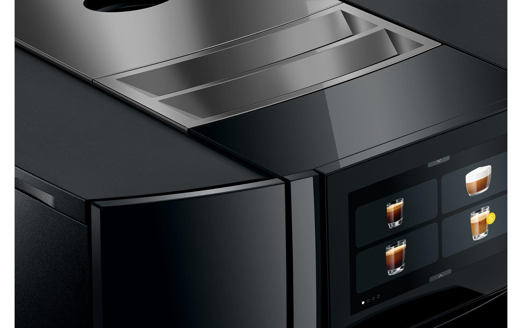 Kaffeevollautomat J10 Piano Schwarz<br>Vollautomatische Kaffeemaschine