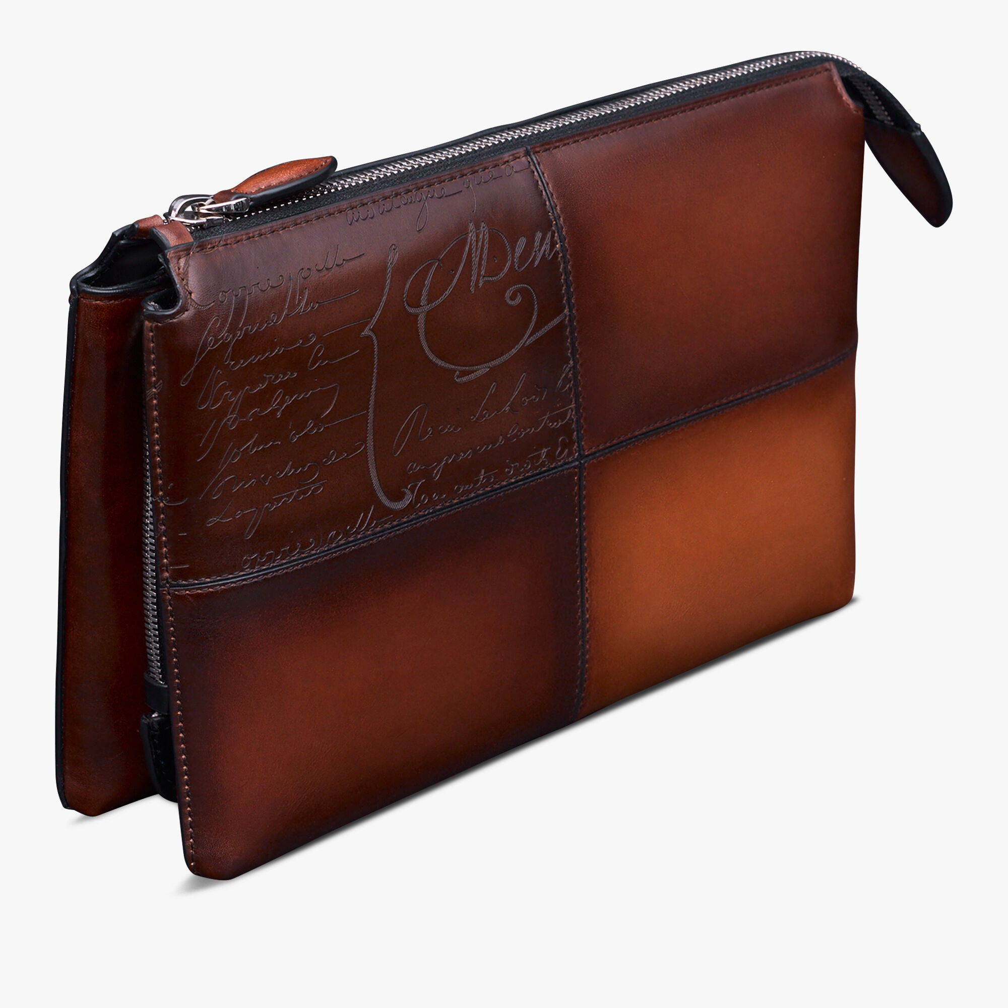 Pochette Tersio En Cuir Scritto