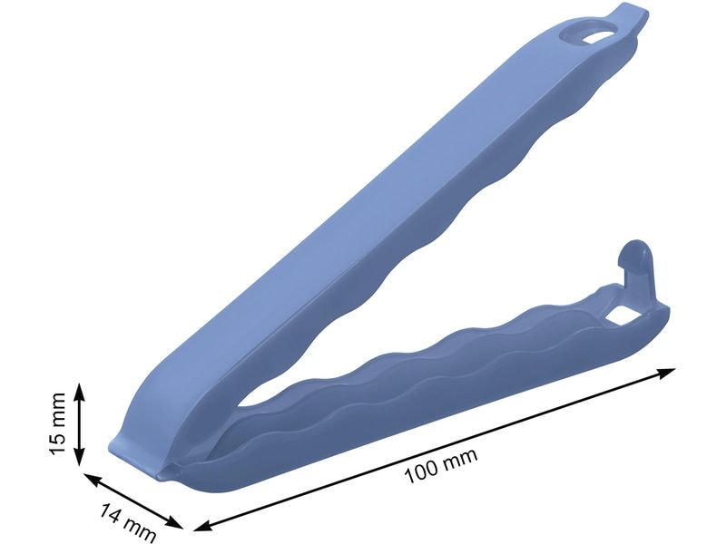 Rotho Verschlussclip ONDA 10 Stück, Blau Kleine Verschlussclips für den alltäglichen Bedarf