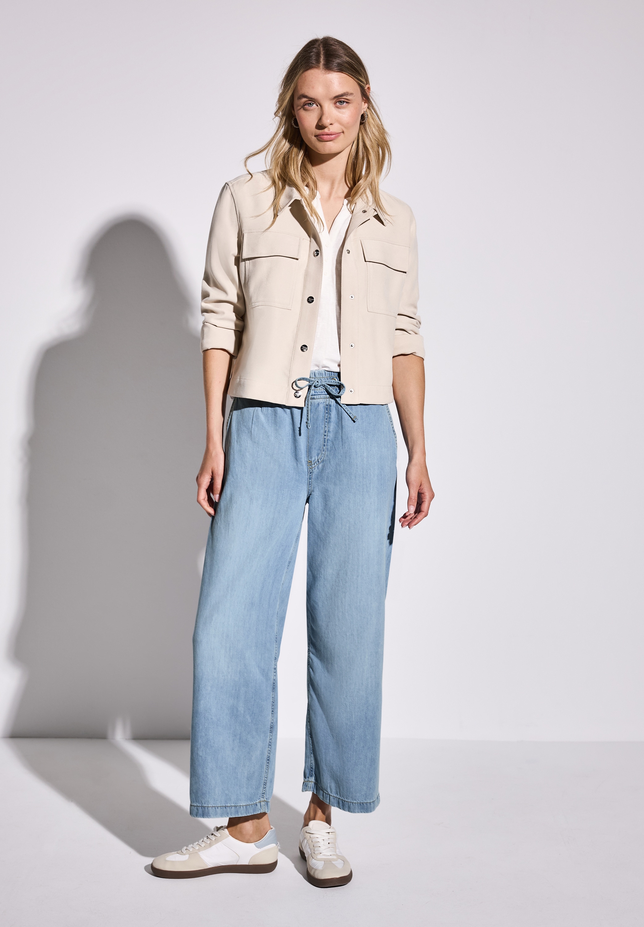 STREET ONE Weite Jeans , mit elastischem Bund und Tunnelzug