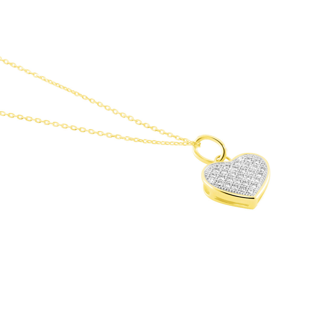 Collier Salviane Or Jaune Oxyde De Zirconium