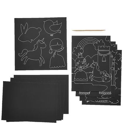 Ooly Scratch and ScribBlå S?t - Princess Garden