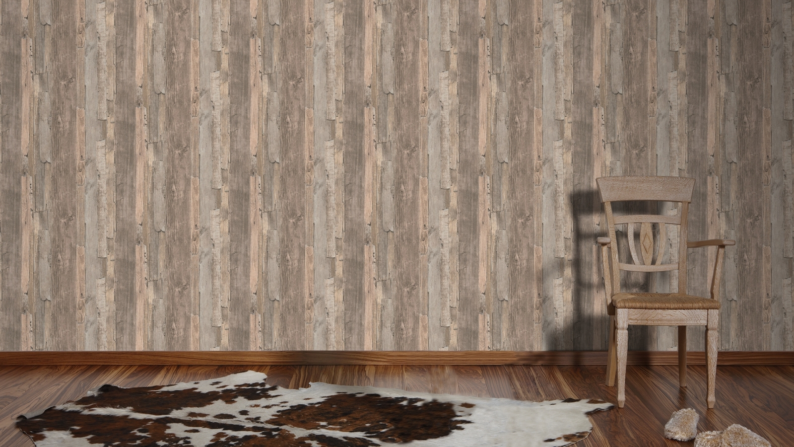 Vinyltapete BEST OF WOOD´N STONE - Holz - beige-braun - 10 Meter