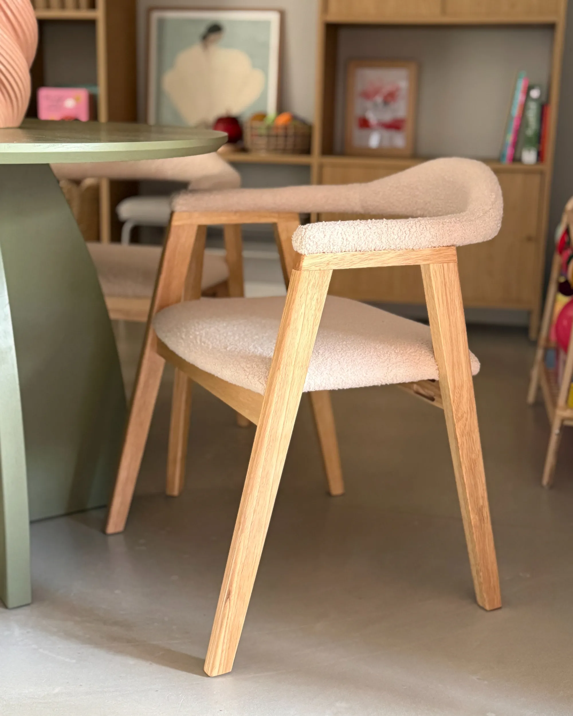 Set van 2 eetkamerstoelen ONECO Hout Lichtbruin