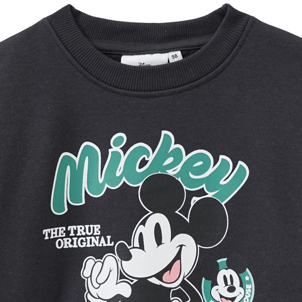 Topolino Micky Maus Sweatshirt mit großem Print dunkelgrau
