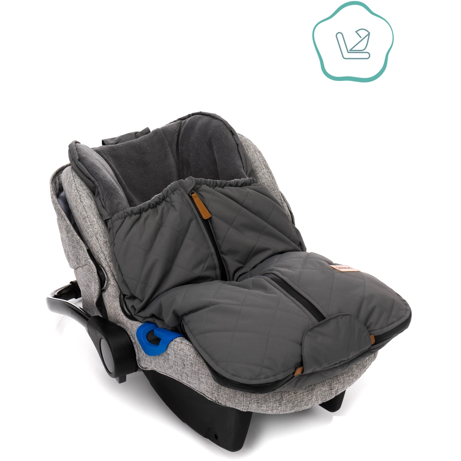 fillikid Winterfußsack Nevado für Babyschale Grau