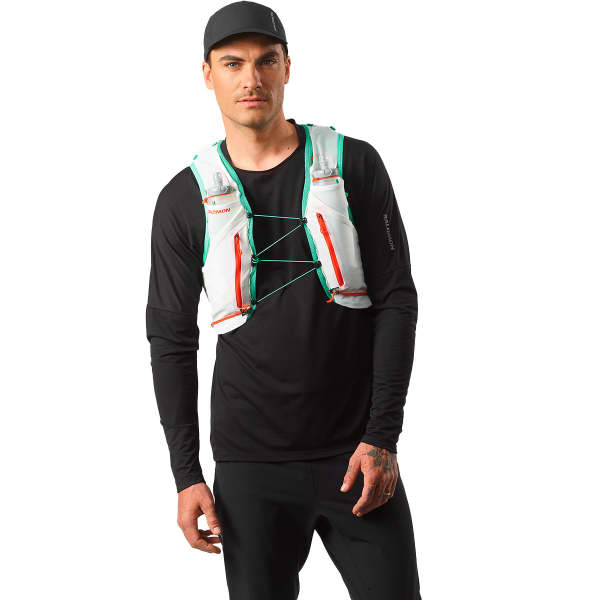 Sac trail SALOMON ADV SKIN 12 SET WHITE/ELECTRIC GREEN