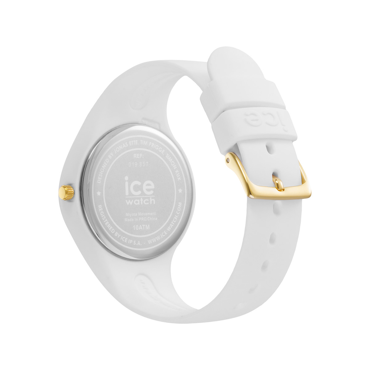 Montre Ice Watch  Femme silicone blanc, motif éclair.
