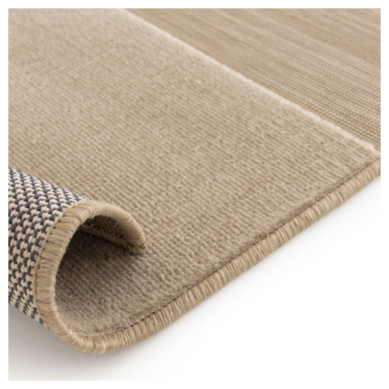Tapis intérieur et extérieur en relief - capri - marron et beige - 120 x 170 cm