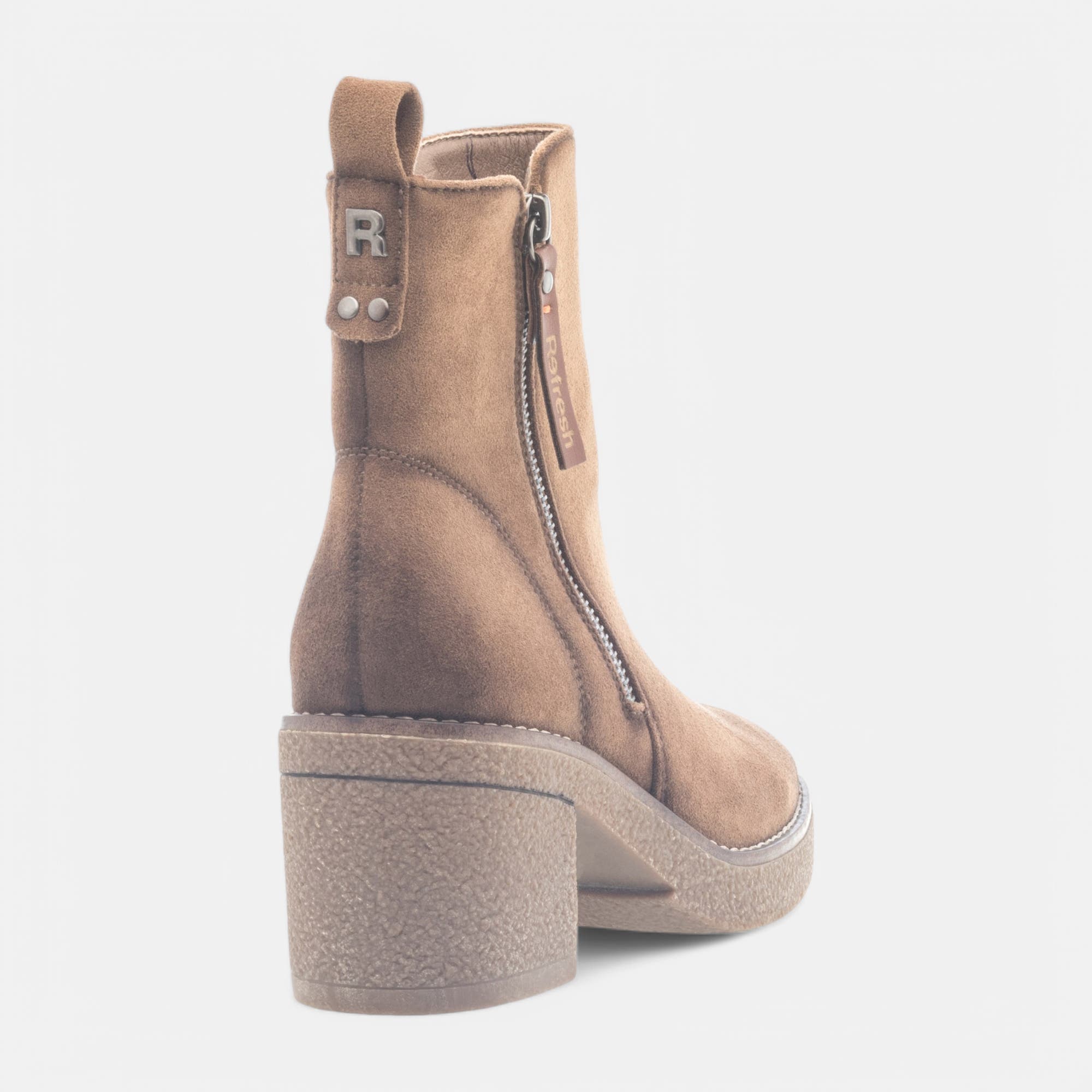 Boots à talon Femme camel