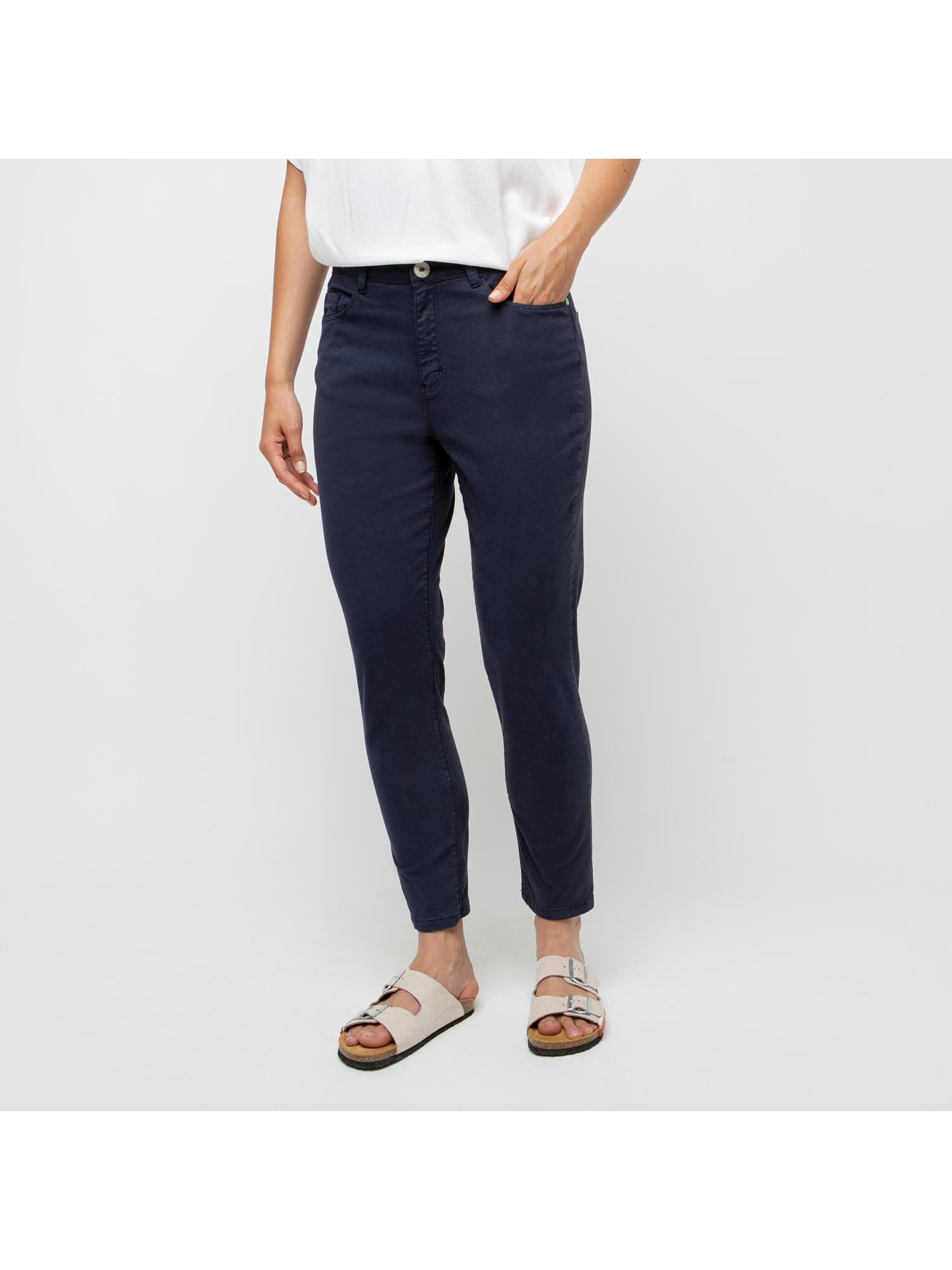 Pantalon Femme 7\/8 Coton Biologique Marine