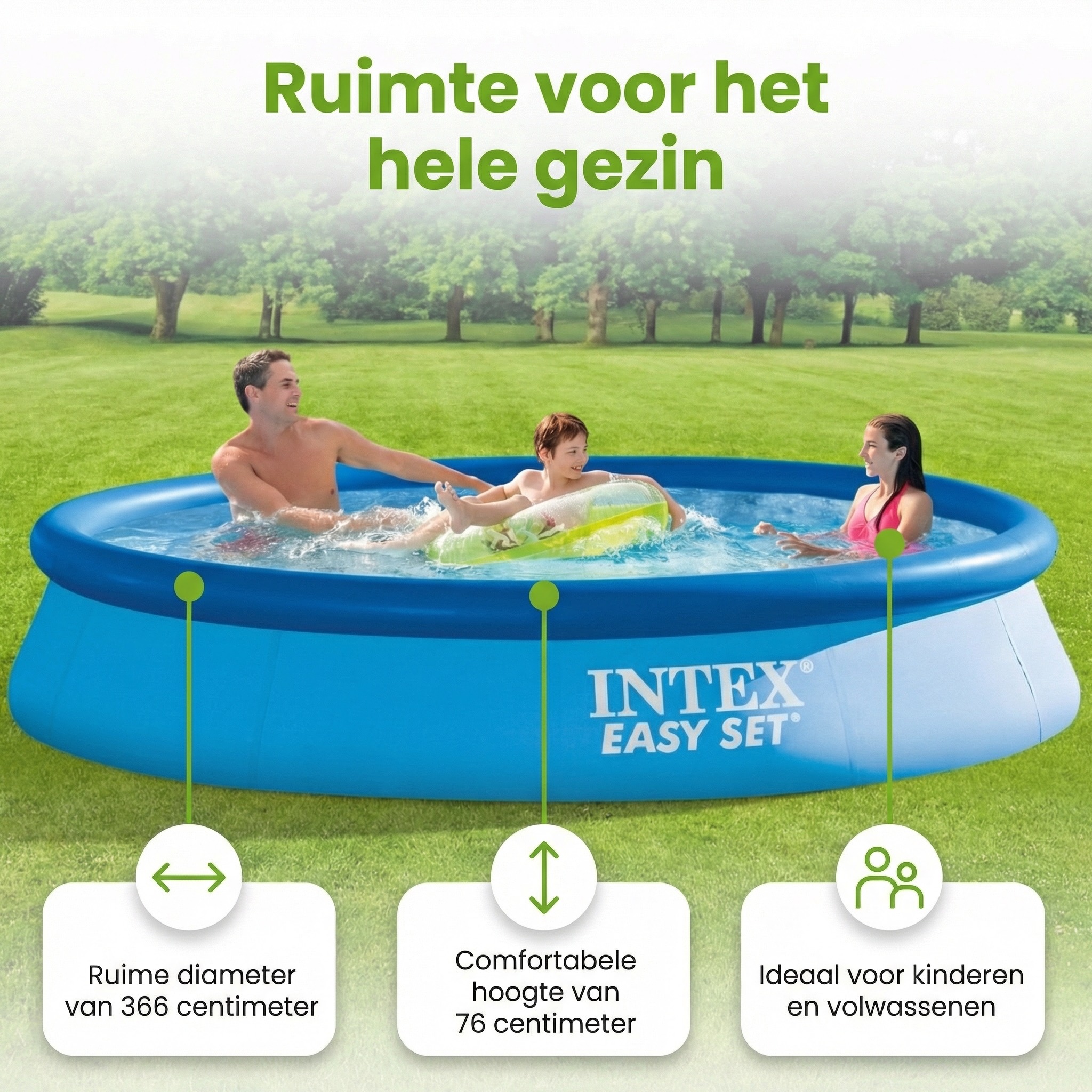 Intex easy set 366x76cm zwembad